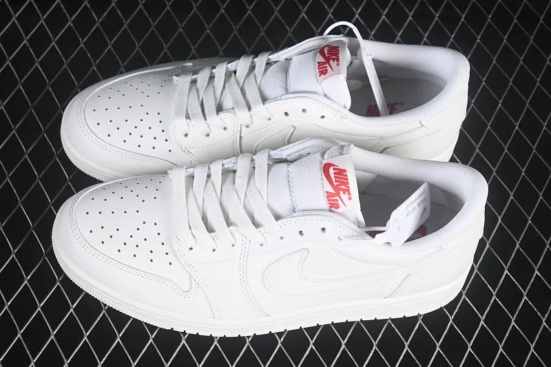 All categories Air Jordan Jordan series basketball shoes Air Jordan 1 Low Air Jordan 1 Retro Low OG "Sail and University Red" AJ1 Joe 1 rice white low-top retro culture basketball shoes HQ6998-100